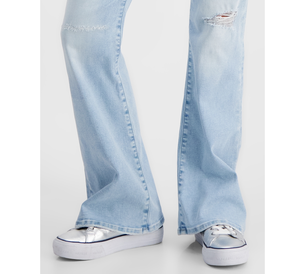 Tommy Jeans Women's Sylvia High-Rise Ripped Flare Jeans