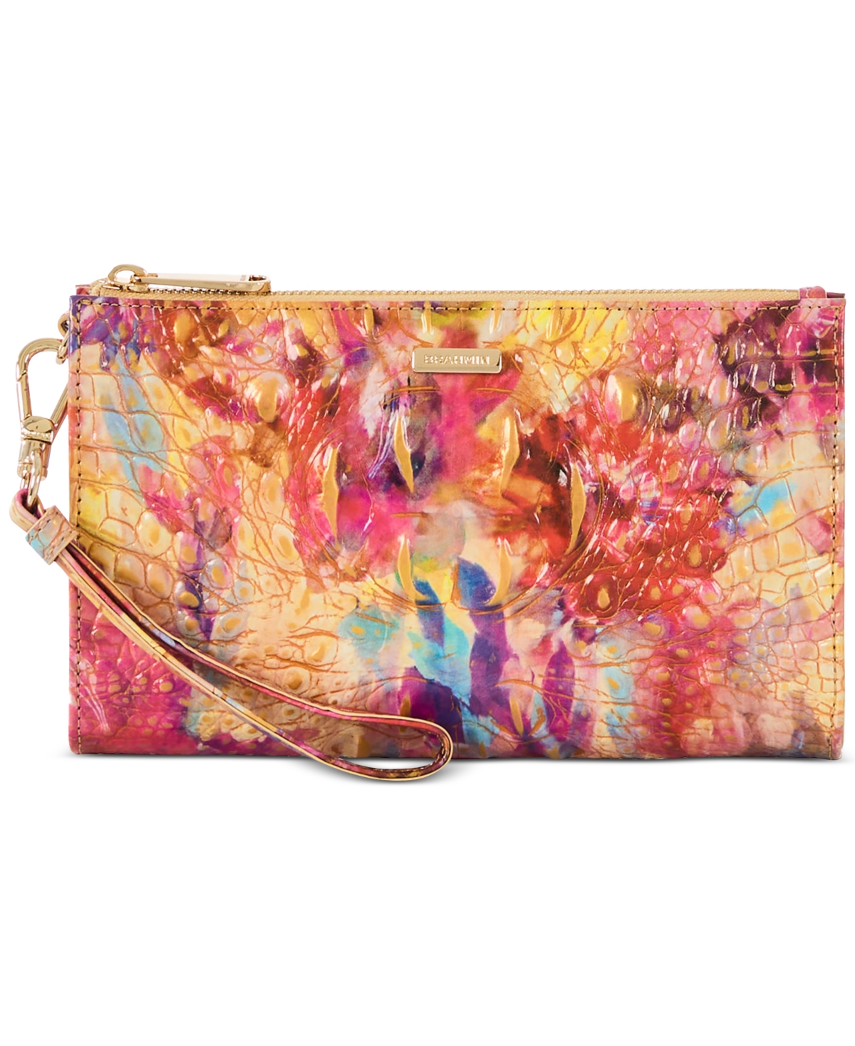BRAHMIN DAISY MELBOURNE EMBOSSED LEATHER CLUTCH