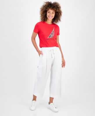 パンツ nuit.drawstring cropped cargo Nautica Jeans Women's Drawstring Cropped Cargo Pants - Macy's