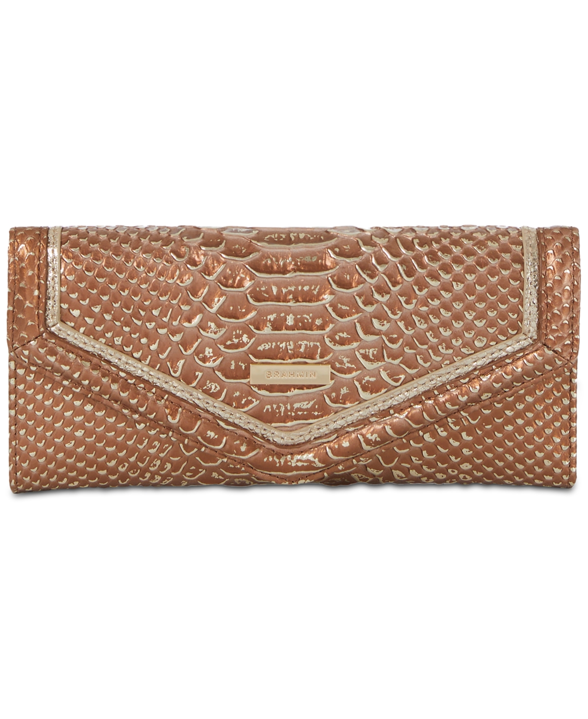 Shop Brahmin Veronica Honey Brown Sandalwood Leather Signature Wallet