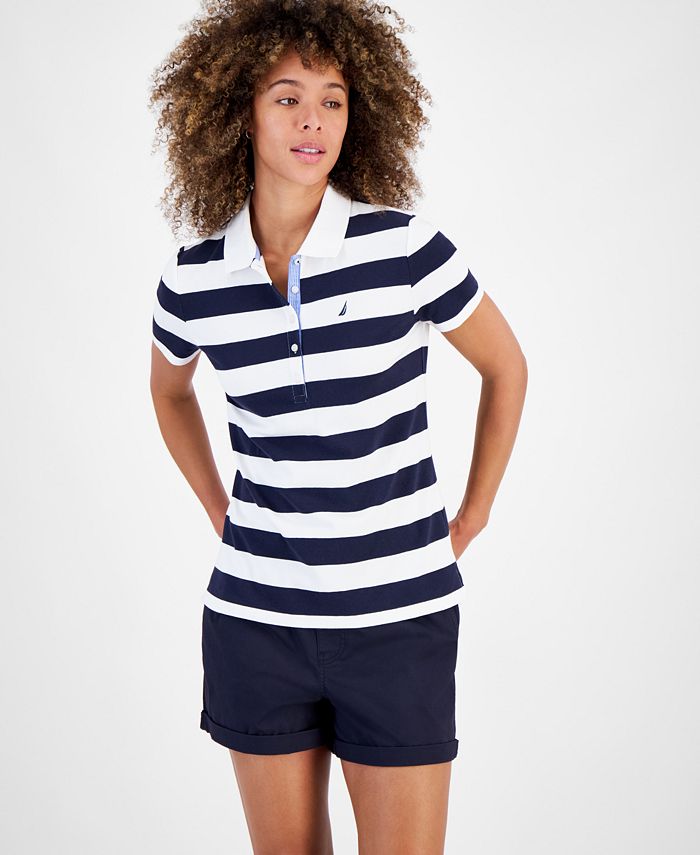 Nautica Jeans Women's Striped Polo Top - Macy's