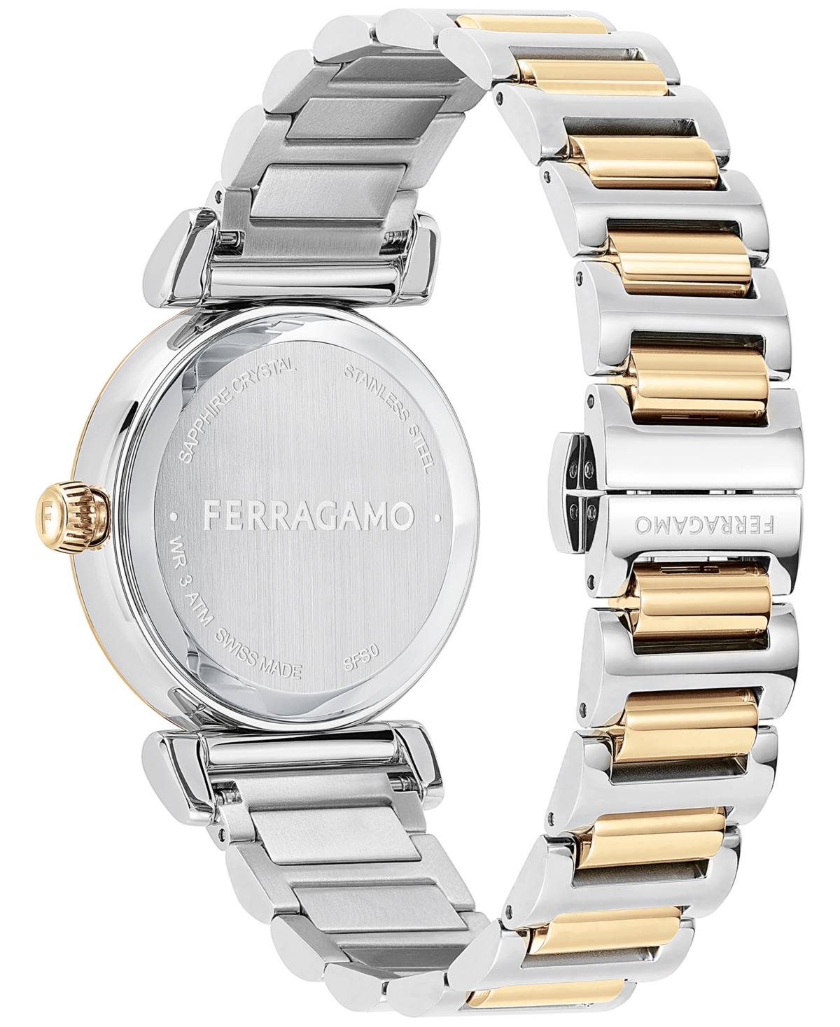 Shop Ferragamo Salvatore  Women's Swiss Two-tone Stainless Steel Bracelet Watch 36mm In Two Tone
