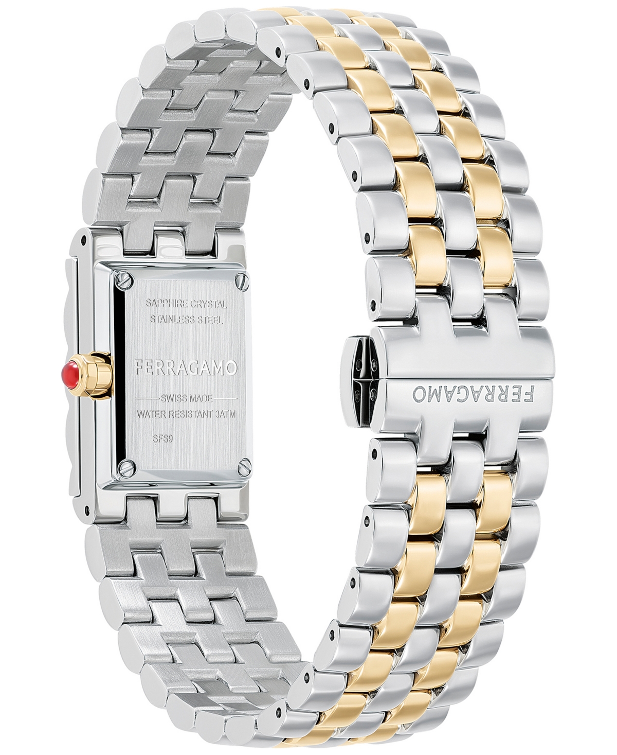 Shop Ferragamo Salvatore  Women's Swiss Two-tone Stainless Steel Bracelet Watch 19x30mm In Two Tone