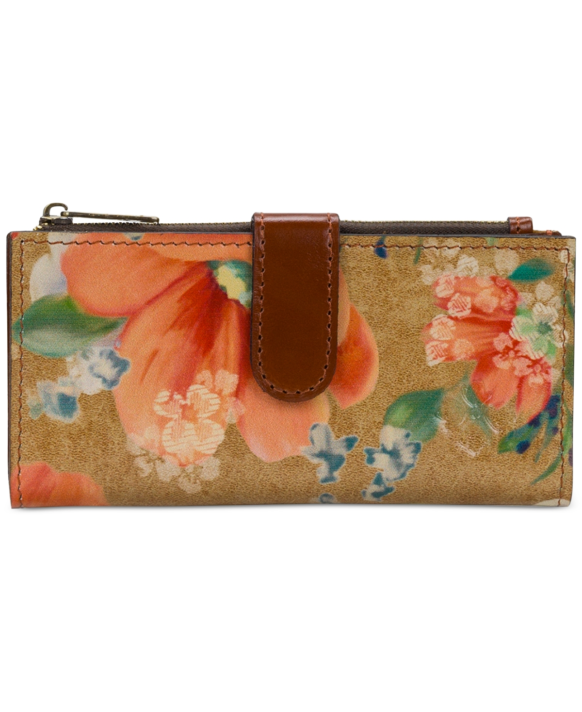 Patricia Nash Nazari Leather Wallet In Apricot Blossoms