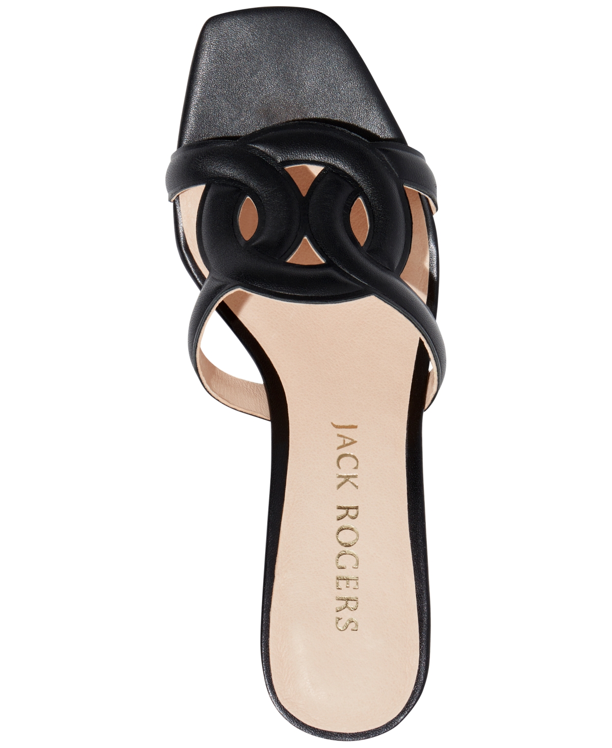 Shop Jack Rogers Women's Dobson Kitten-heel Dress Sandals In Black