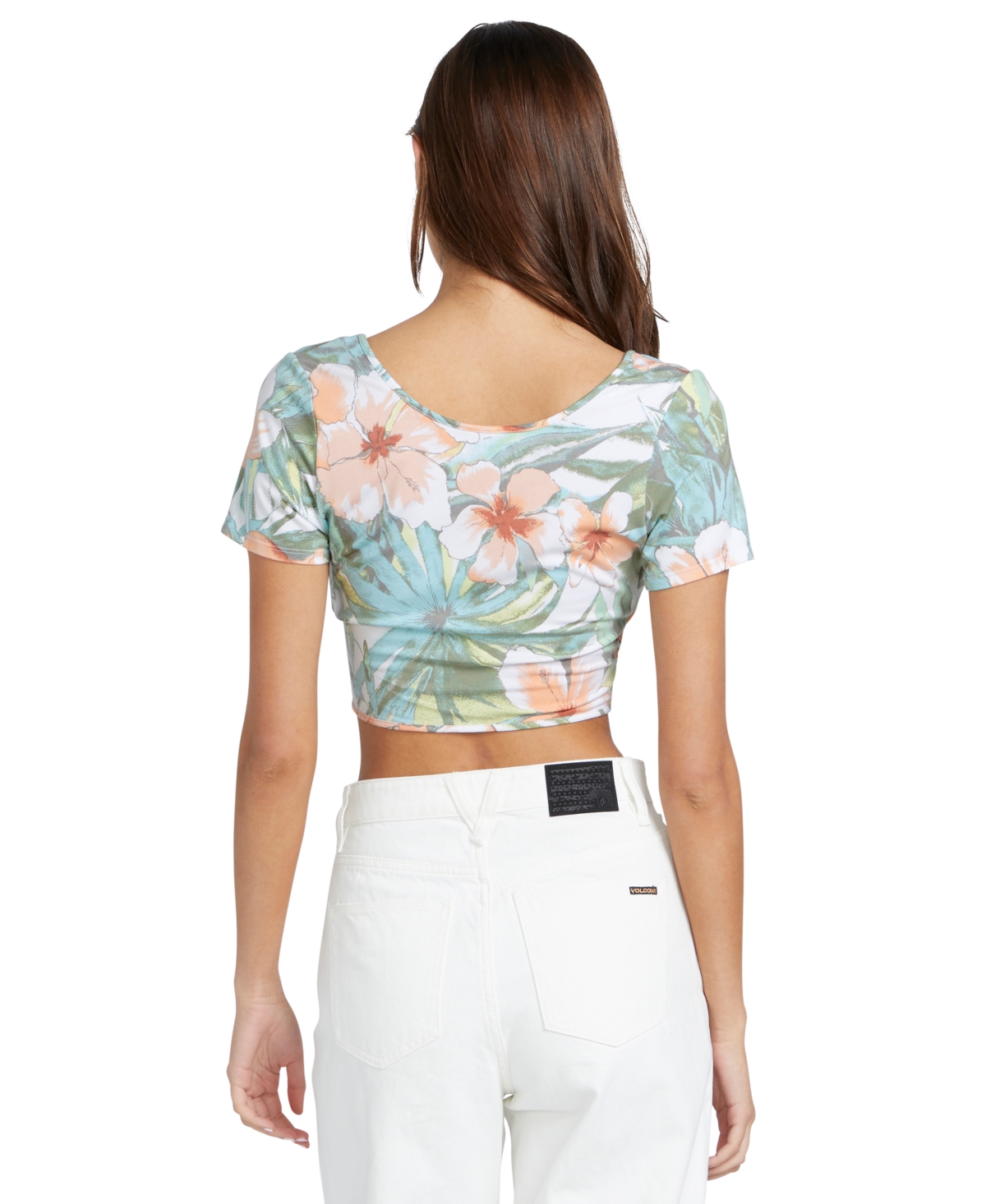 Volcom Juniors' Had Me At Aloha Cutout Crop Top