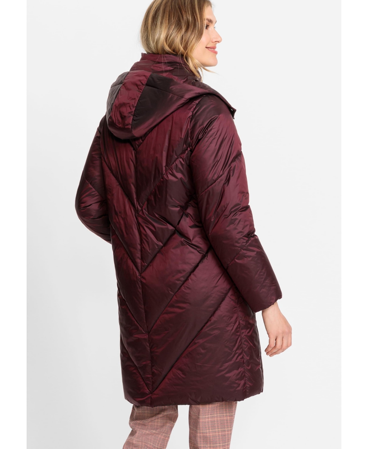 Olsen Women's Longline Quilted Coat with Removable Hood made with 3M Thinsulate[Tm]