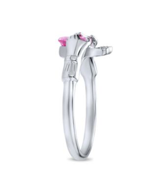 Sorority Sister BFF Celtic Irish Friendship Promise CZ Cubic Zirconia Crown Heart Claddagh Ring.925 Sterling Silver