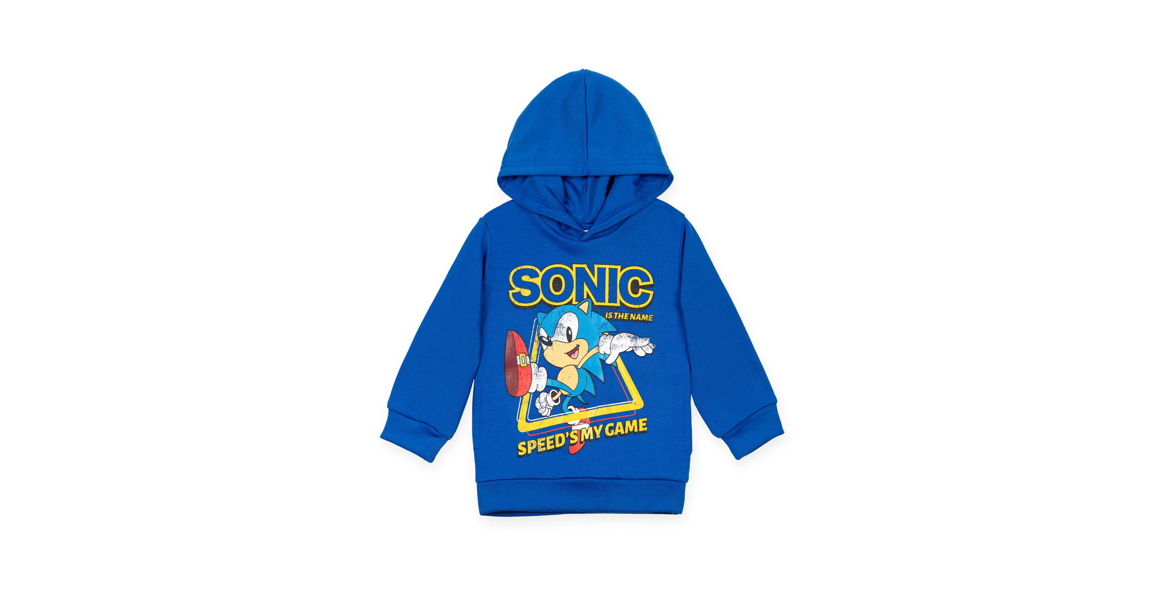 Sega Little Boys Sonic the Hedgehog Tails Knuckles Hoodie to