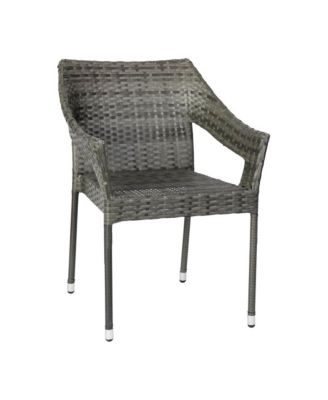Embry All-Weather Indoor/Outdoor Stacking Patio Dining Chairs With Steel Frame And Weather Resistant Pe Rattan
