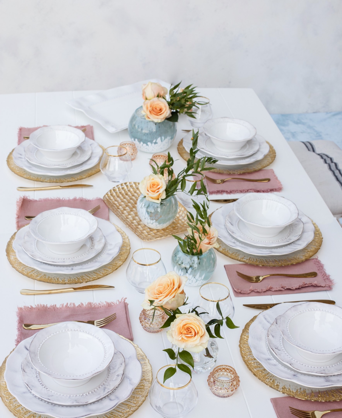 Vietri Giorno Rectangular Platter In White