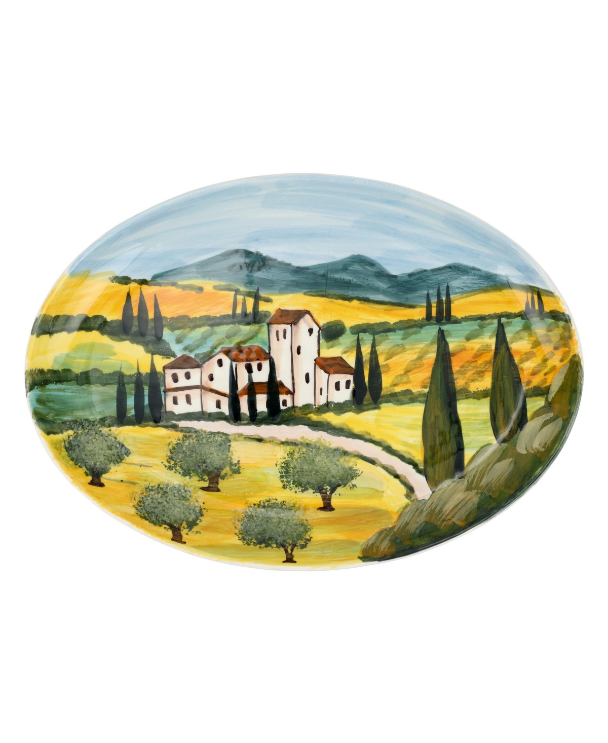 Shop Vietri Terra Toscana Oval Platter In Multi