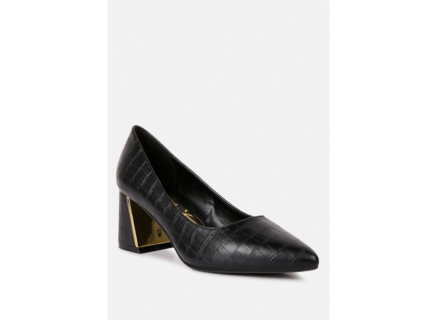 emersyn croc block heel pump