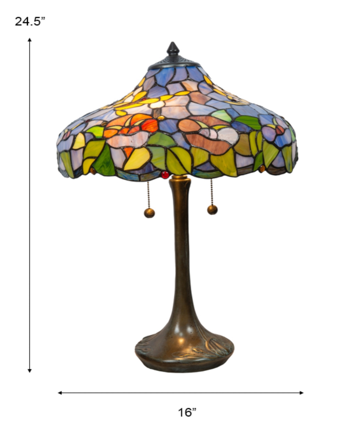 Dale Tiffany Tall Madrina Tiffany Style Table Lamp - Multi-Color