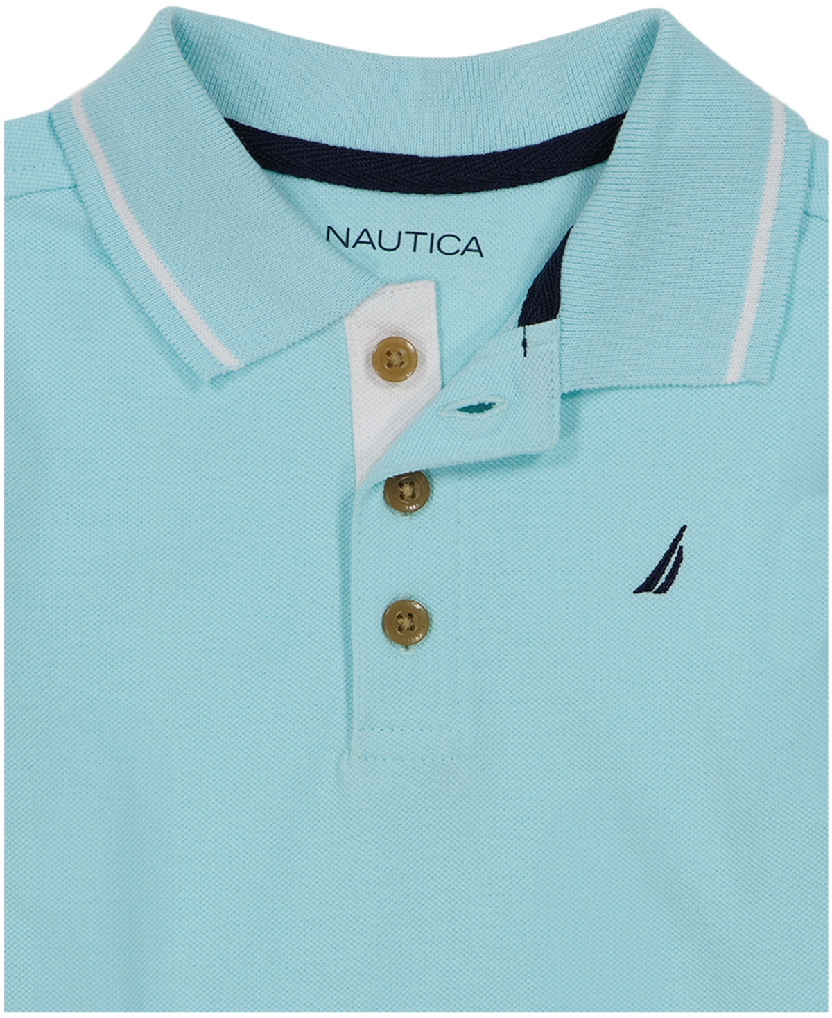 Nautica Toddler Boys Tipped Pique Polo Shirt and Oxford Stripe Shorts, 2 Pc Set - Navy