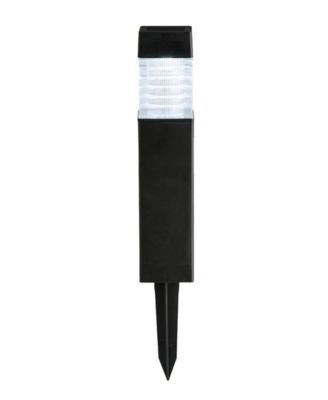 15.25" H Set of 6 Solar Powered Transparent Texture Lens Pathway Stake Light