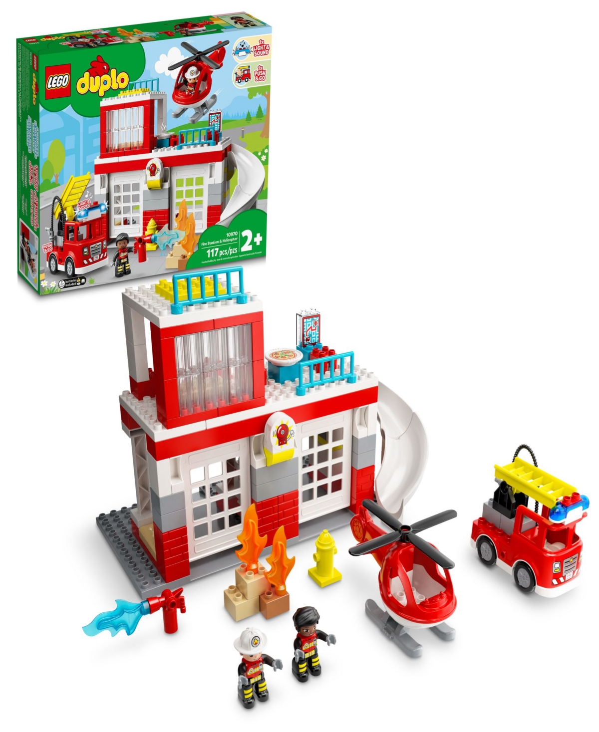 Lego Kids' Dulpo 10970 Fire Station Helicopter Toy Building Set In No Color
