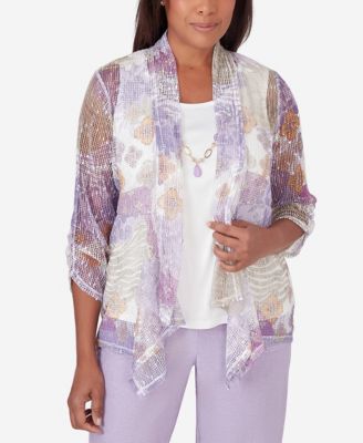 Plus Size Alfred Dunner Classics Floral Watercolor Blouse - Boscov's