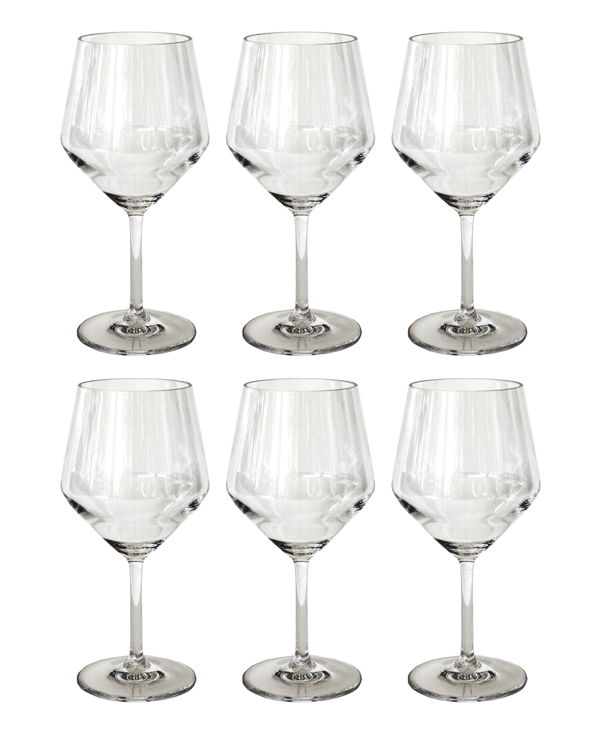 Tarhong Angle Goblets 23 Oz, Set Of 6 In Clear