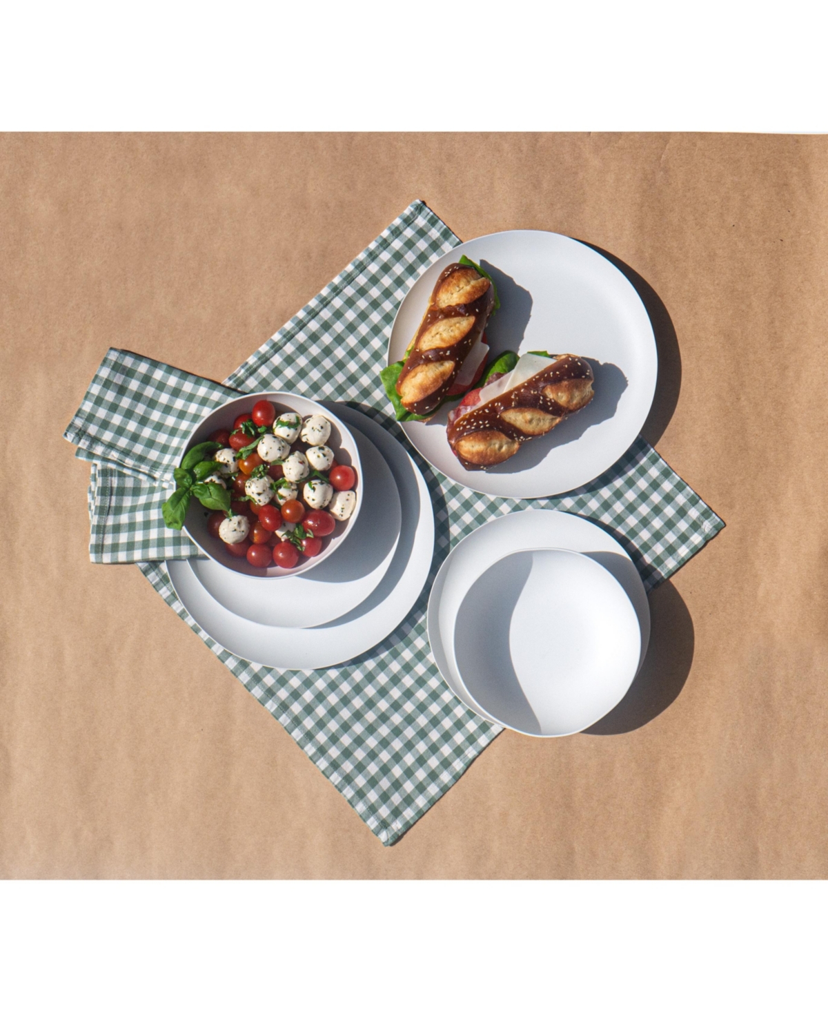 Tarhong Natureone Craft Soft Matte Finish Coupe Dinner Plates, Set Of 6 In White