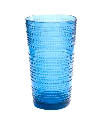 Beaded Jumbo Cobalt Glasses, Set of 6