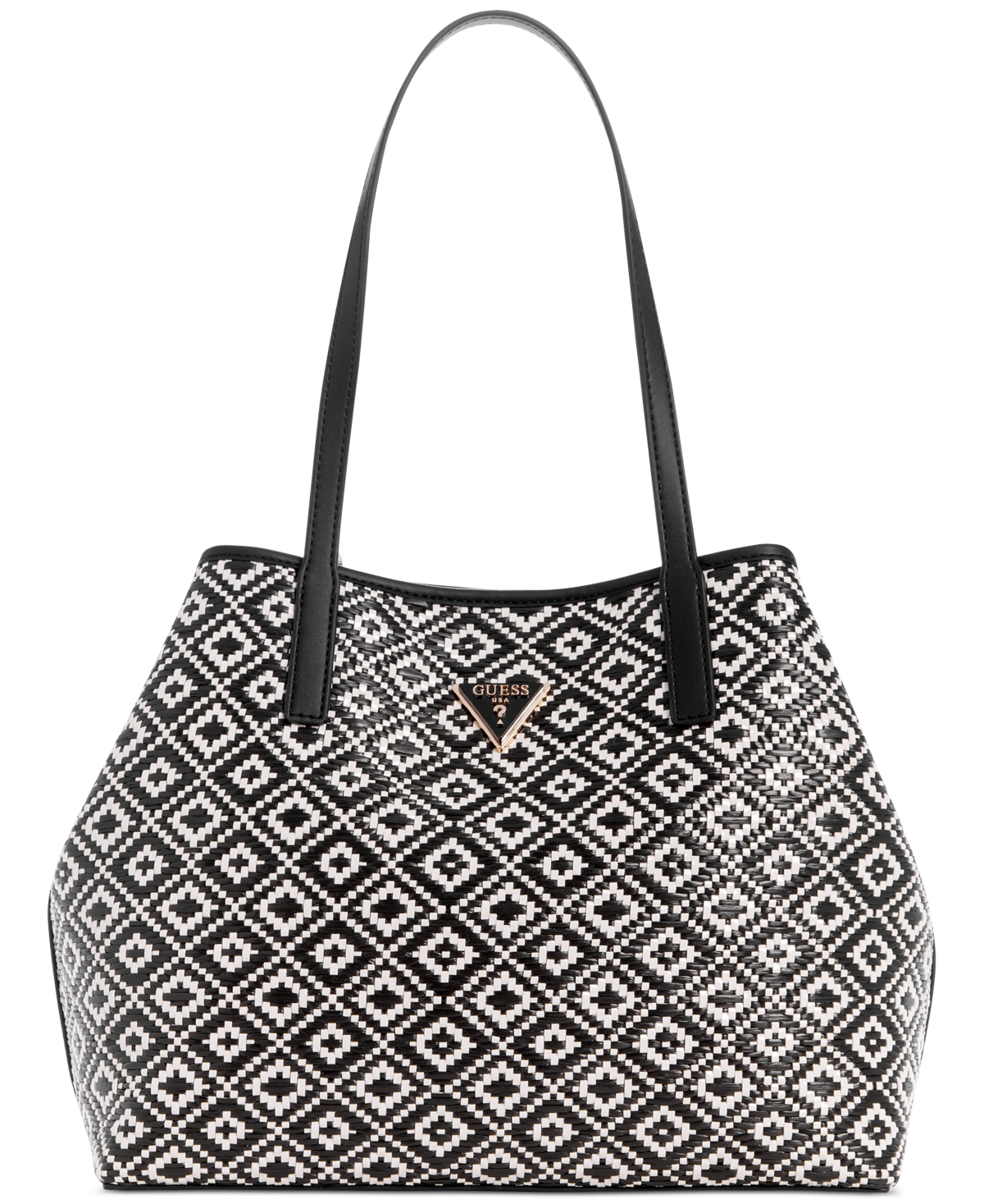Shop Guess Vikky Ii Tote With Removable Pouch In Black