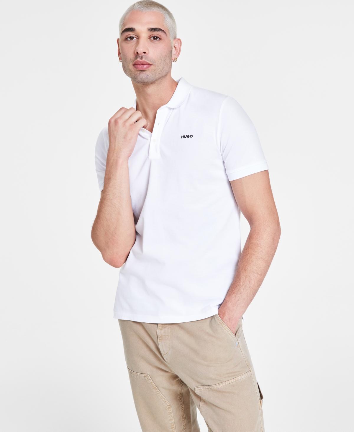 Hugo By  Boss Men's Polo Shirt In Open White