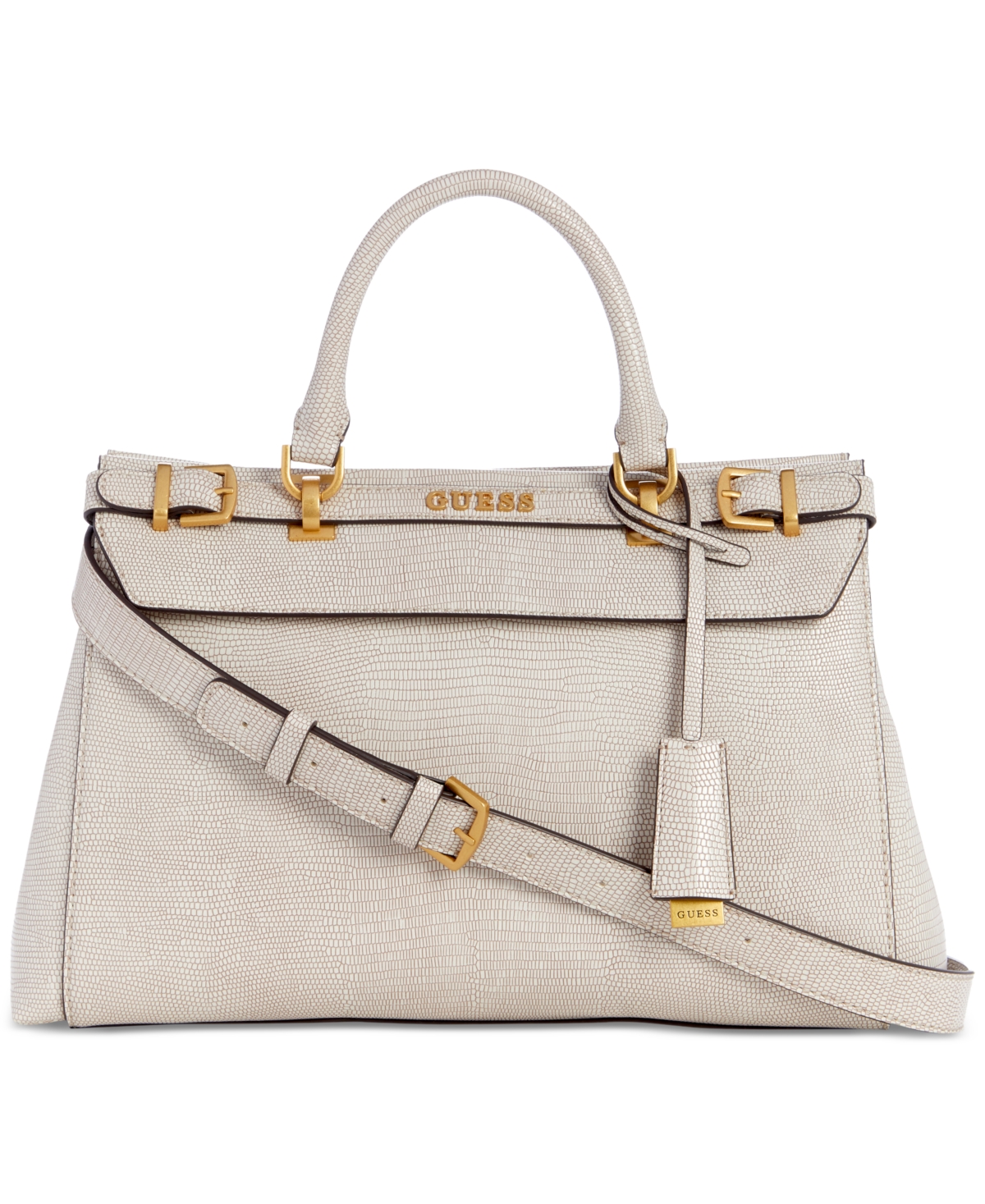 Guess Sestri Luxury Satchel In Taupe