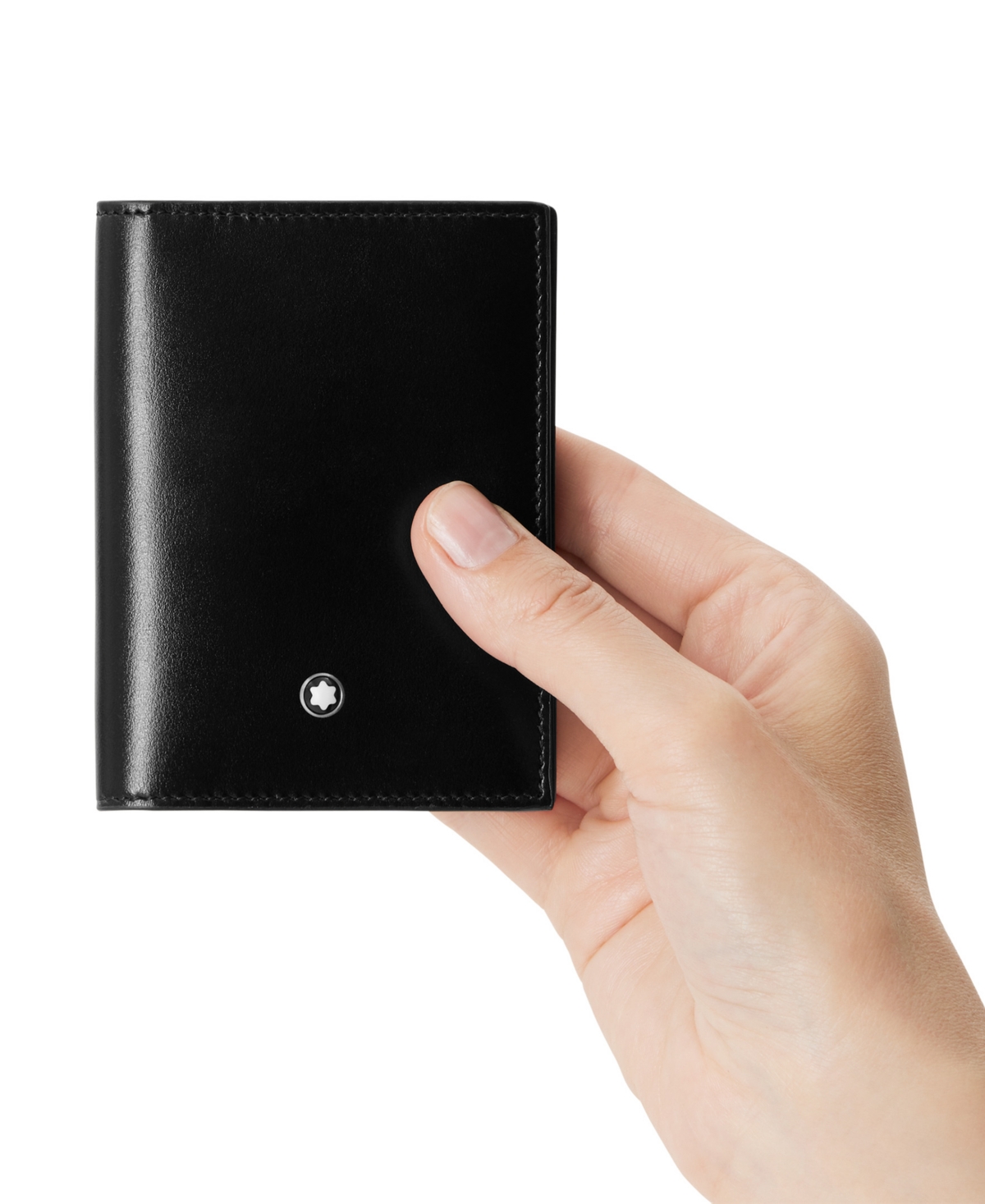 Montblanc Meisterstuck Leather Card Holder In Black