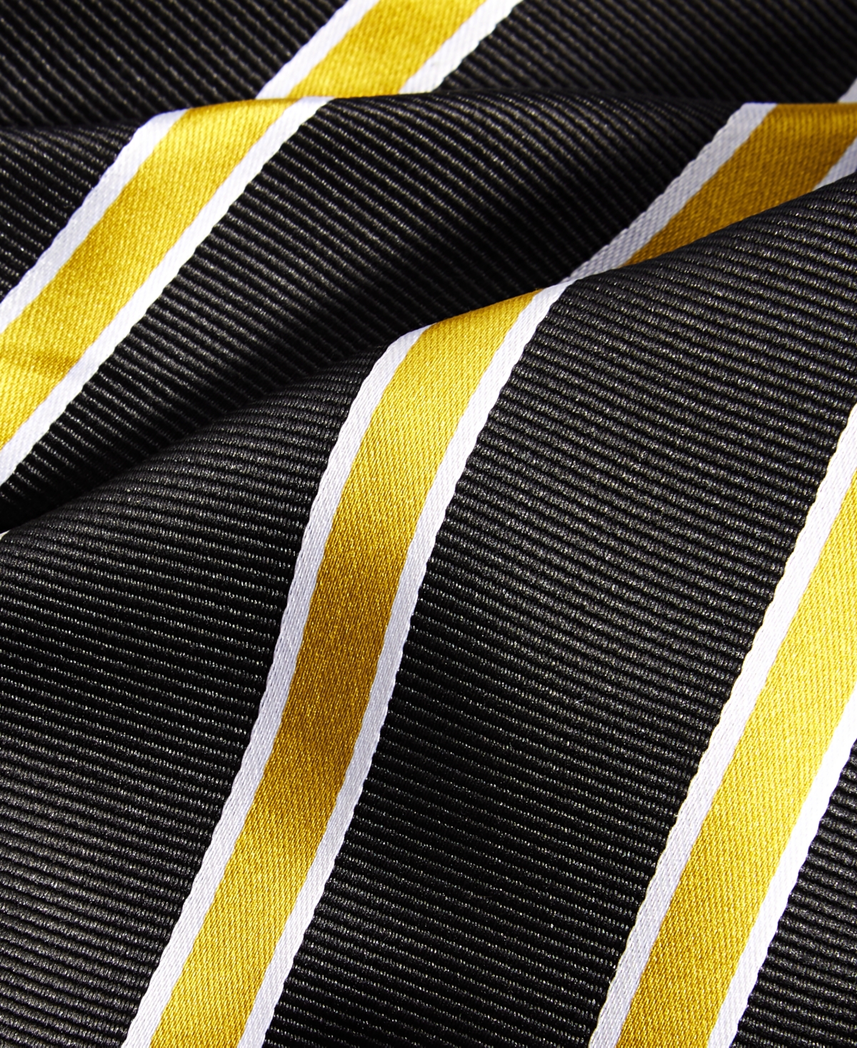 Shop Tayion Collection Men's Black & Gold Stripe Tie