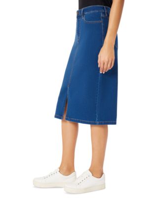Women's 5-Pocket Denim Midi Pencil Skirt