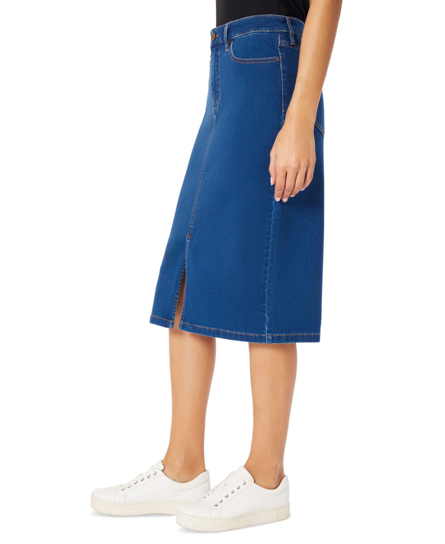 Women's 5-Pocket Denim Below Knee-Length Pencil Skirt