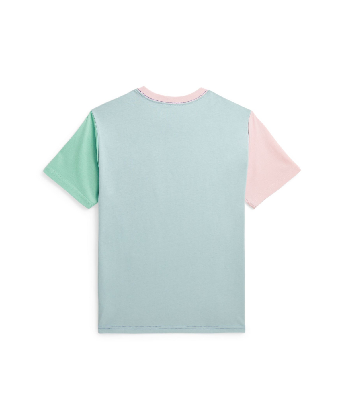 Shop Polo Ralph Lauren Big Boys Color-blocked Cotton Pocket T-shirt In Harbor Island Blue Multi,c