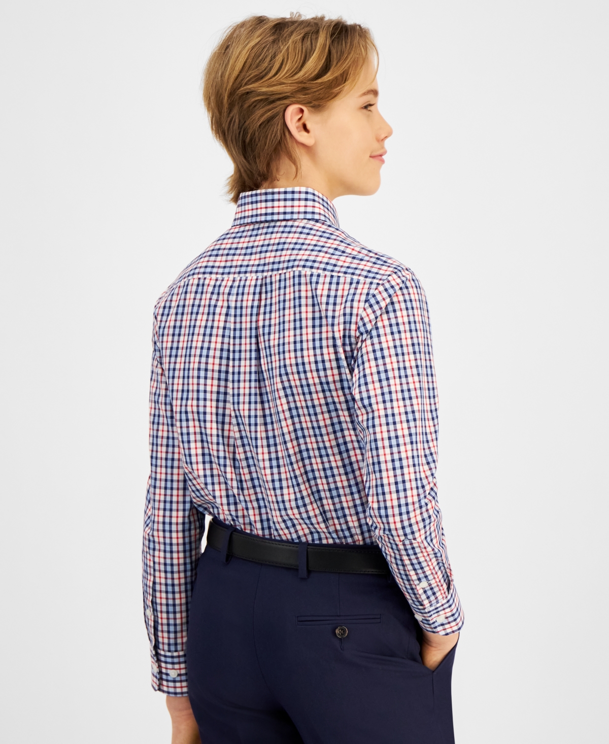 Big Boys Classic Long Sleeve Dress Shirt - Red