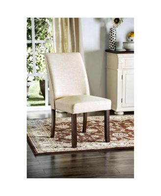 Ivory Fabric Dining Chairs, Set of 2