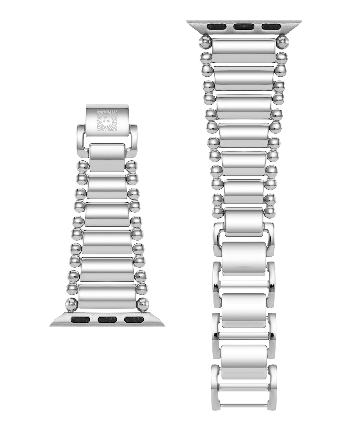 Anne Klein Women's Silver-Tone Tapered Link Band designed for Apple Watch 42mm (Series 10) & 38/40/41mm - Silver-Tone