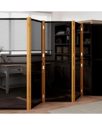 6-Panel Room Divider Black 165.4"x70.9"