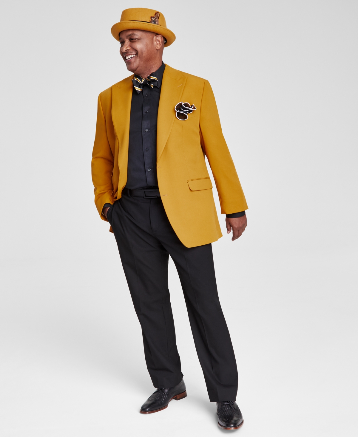 Tayion Collection Men's Classic-fit Solid Sport Coat In Yellow