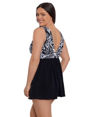 Women's Azteca Goddess Long Torso Swim Dress