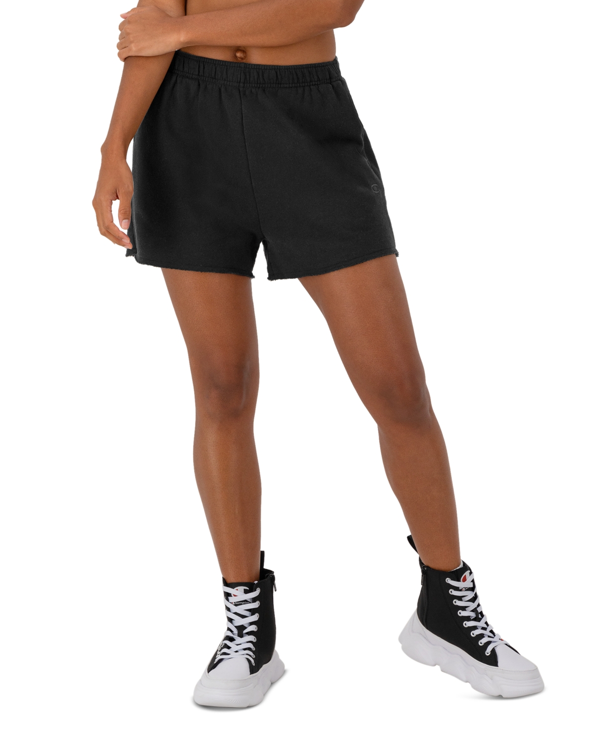Champion Women's Vintage Wash Loose-fit Shorts In Black
