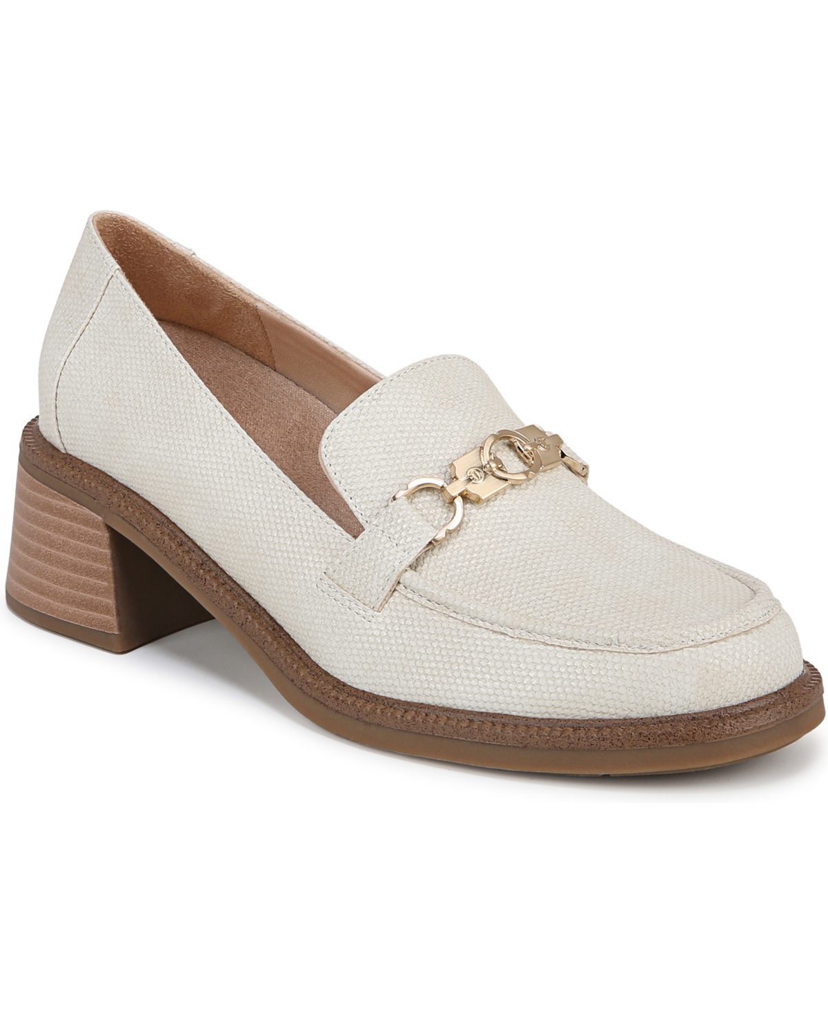 Shop Dr. Scholl's Women's Rate Up Bit Loafers In Off White Faux Leather