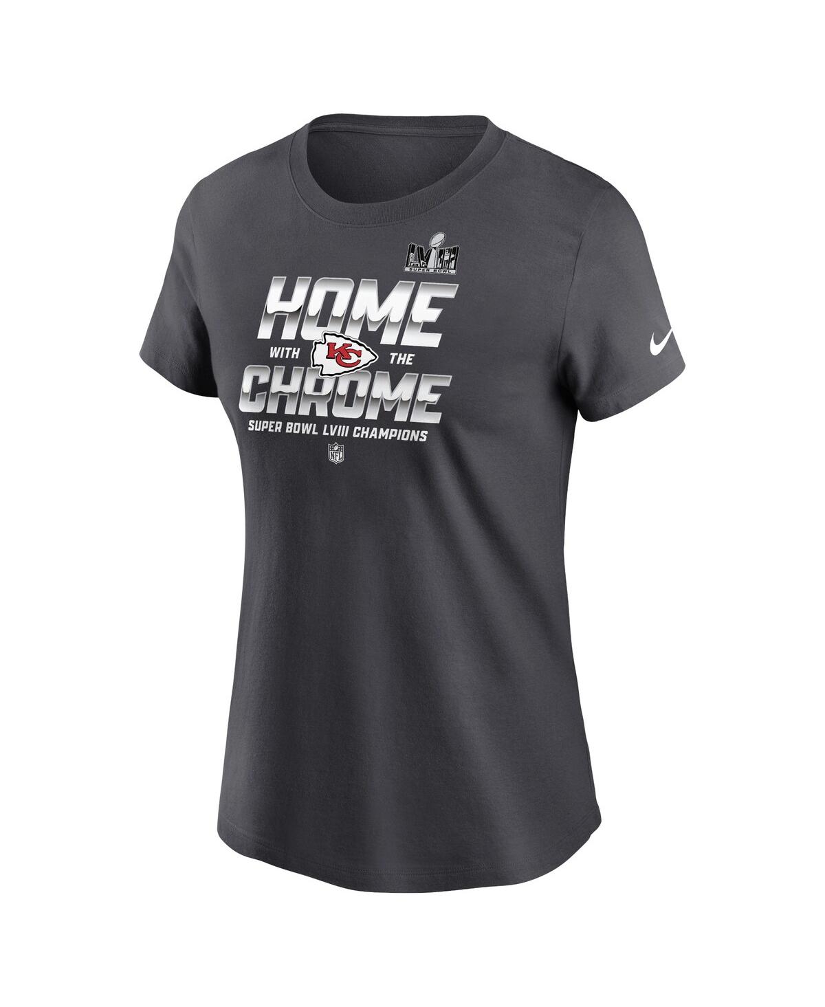Shop Nike Women's  Anthracite Kansas City Chiefs Super Bowl Lviii Champions Parade T-shirt