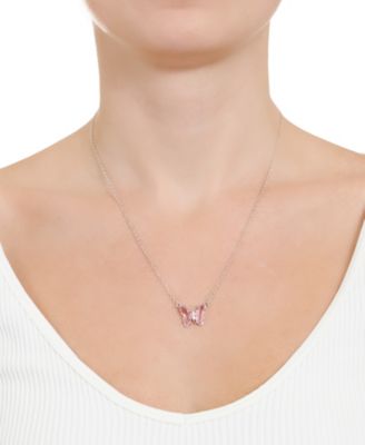 Women's Crystal Butterfly Necklace