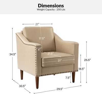 Karena Transitional Armchair with Nailhead Trims