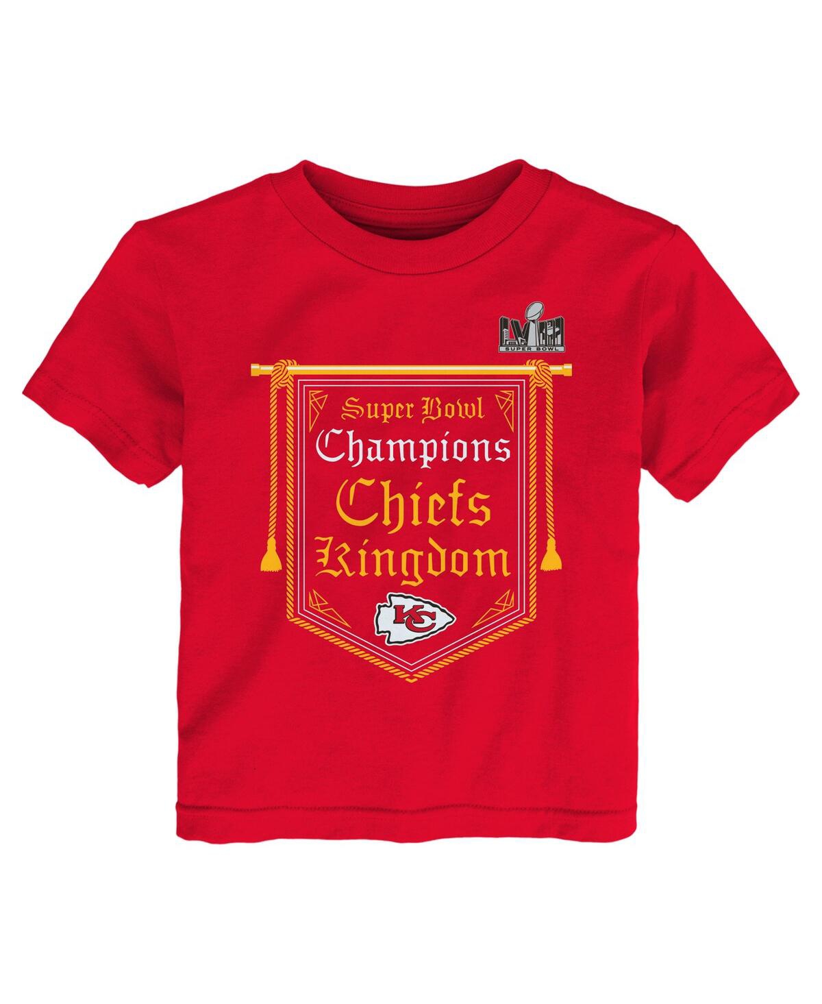 Shop Outerstuff Toddler Boys And Girls Red Kansas City Chiefs Super Bowl Lviii Champions Hometown On Top T-shirt