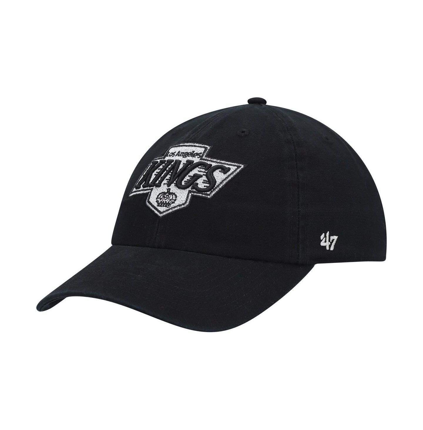 Мужская кепка '47 Brand Black Los Angeles Kings Team Clean Up Adjustable Hat — фото 1