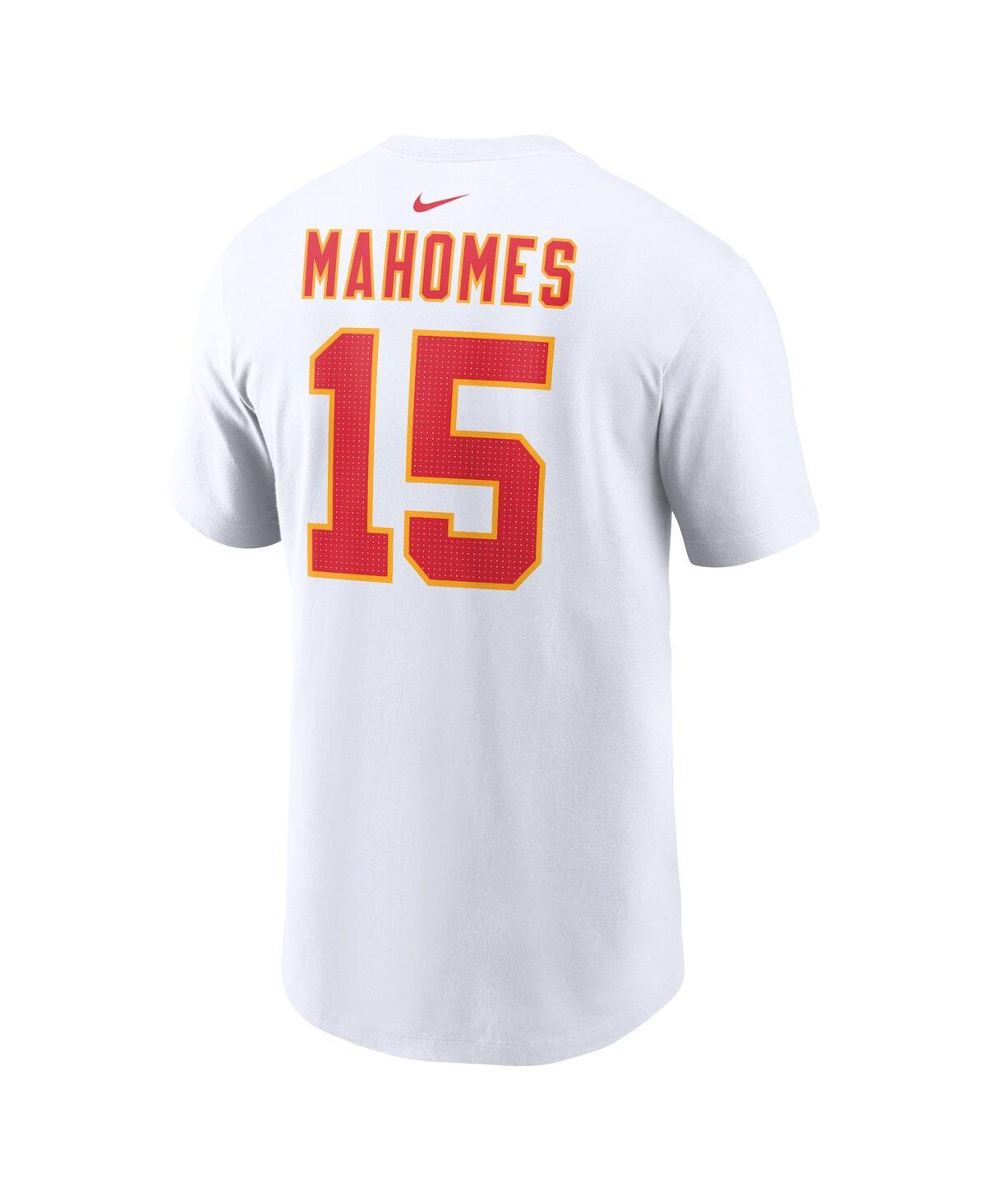 Men's Nike Patrick MahomesKansas City Chiefs Super Bowl Lviii Patch Player Name and Number T-shirt - White