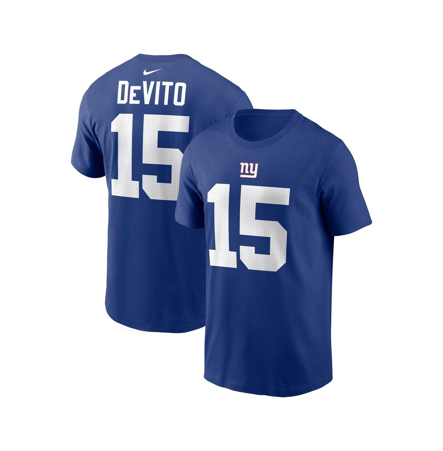 Мужская футболка Nike Tommy DeVito Royal New York Giants Name and Number — фото 1