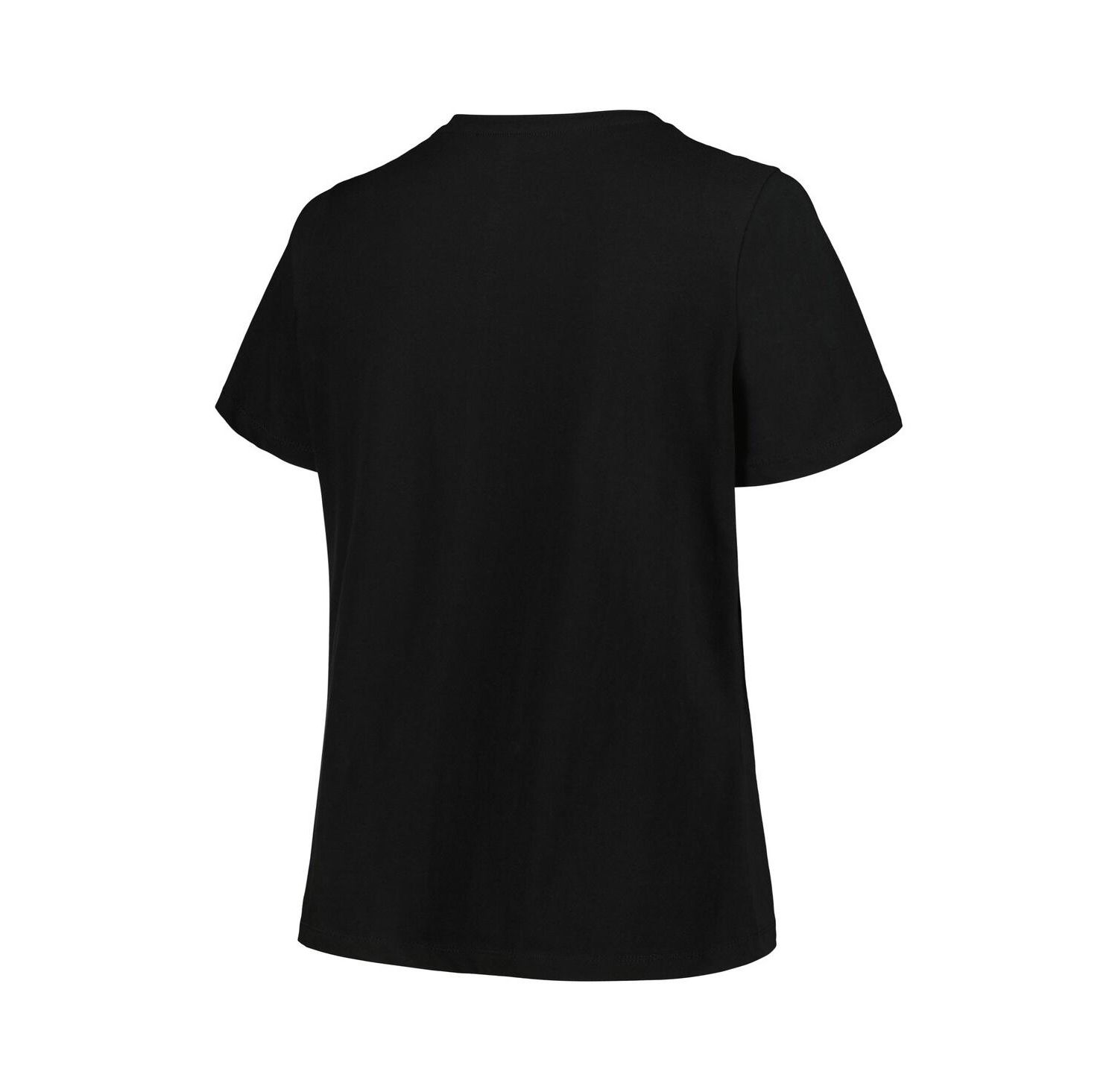 Women's Black Philadelphia 76ers Plus Size Arch Over Logo V-Neck T-shirt