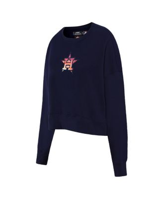 Women's Navy Houston Astros Painted Sky Pullover Sweatshirt